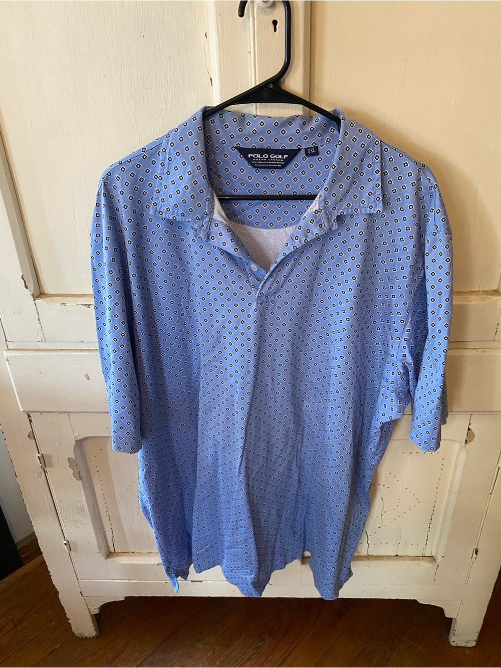 Ralph Lauren Blue Geometric Polo